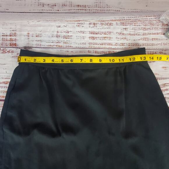 Vintage A.M. Beretta Paris Pencil Skirt Size 4 Black Light Wool Career Office - Picture 9 of 11